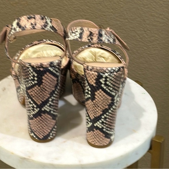 NWT Kate Spade Leather Snakeskin Platform Sandals - Picture 5 of 9